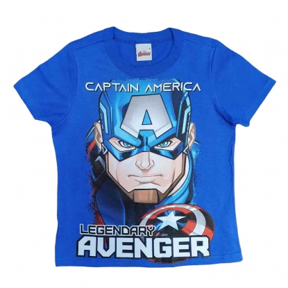 Camiseta Azul Capitão América Infantil