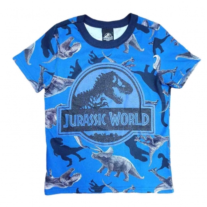 Camiseta Azul Jurassic World Infantil