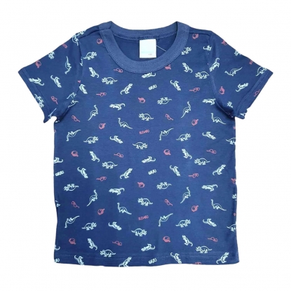 Camiseta Azul Roar Dino Infantil