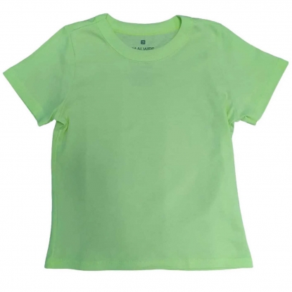 Camiseta Básica Infantil Verde Limão