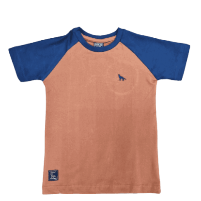 Camiseta Caramelo com Azul Marinho Infantil