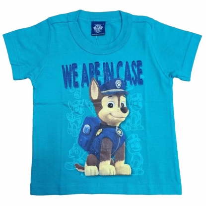Camiseta Chase Patrulha Canina Infantil Azul