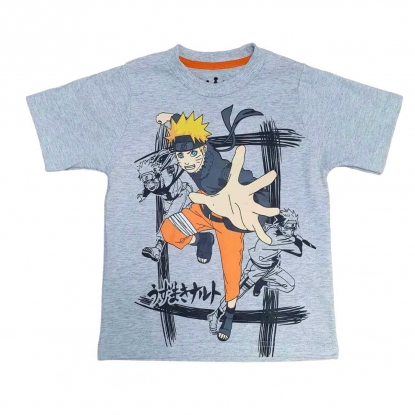 Camiseta Cinza Naruto Infantil