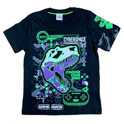 Camiseta Dino CyberSpace Infantil