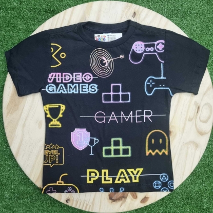Camiseta Games Preta Infantil