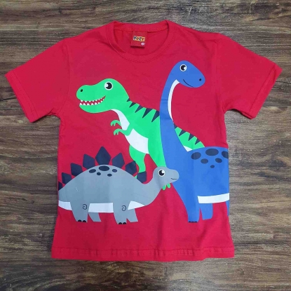 Camiseta Infantil Vermelha Dino