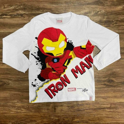 Camiseta Manga Longa Homem de Ferro Baby Infantil