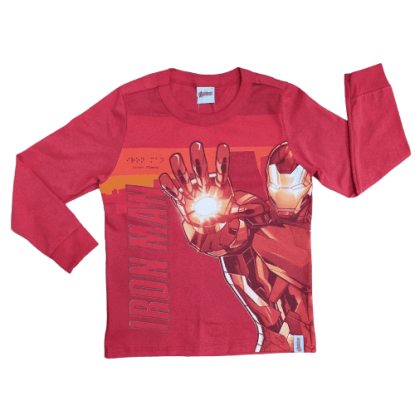Camiseta Manga Longa Homem de Ferro Infantil
