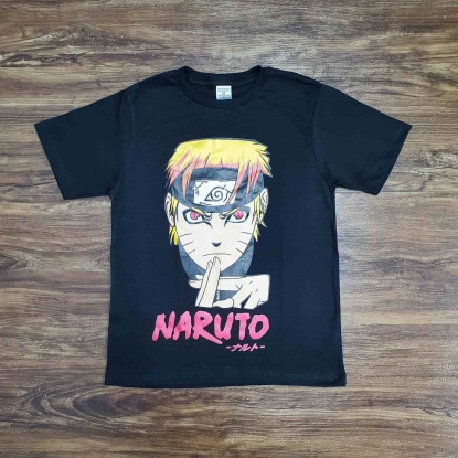 Camiseta Naruto Preta Infantil