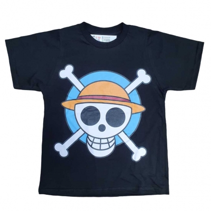 Camiseta One Piece Infantil Preta