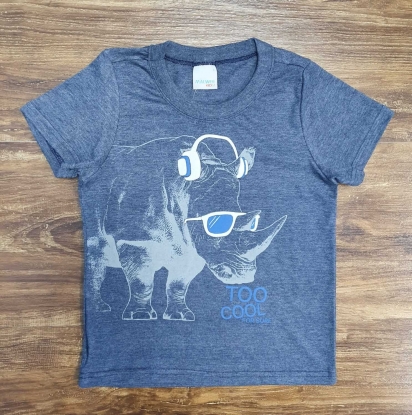Camiseta Rinoceronte Azul Infantil