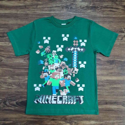 Camiseta Verde MineCraft Infantil