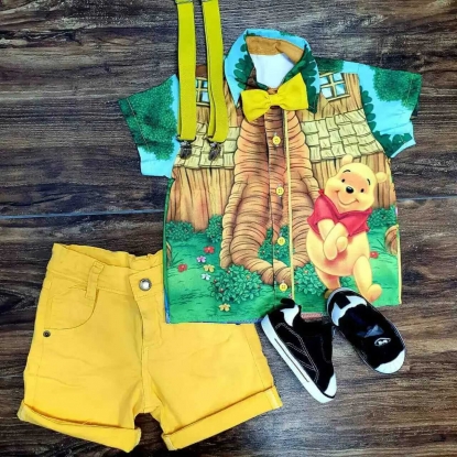 Conjunto Amarelo Ursinho Pooh Infantil