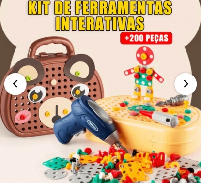 Kit de Ferramentas Interativas Brinquedo Educativo
