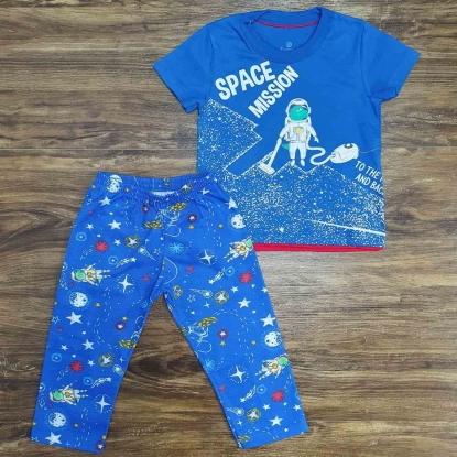 Pijama Azul Space Mission Infantil
