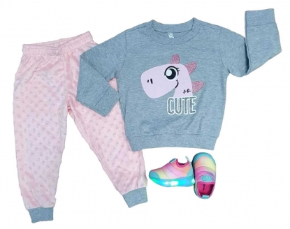 Pijama Cute Rosa Infantil