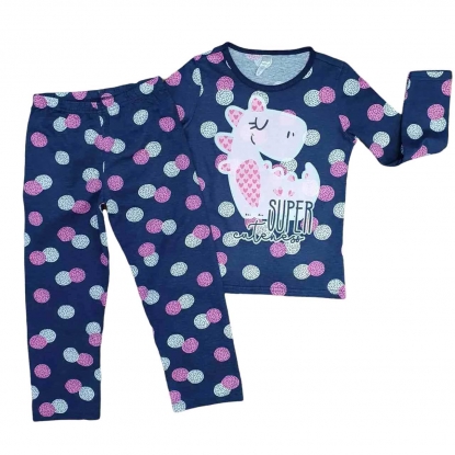 Pijama Super Cuteness Azul Infantil