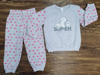 Pijama Super Filha Cinza Infantil 
