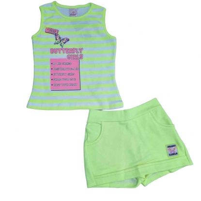 Regata Verde com Shorts Girls Infantil