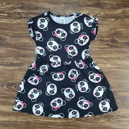 Vestido Curto Panda Infantil
