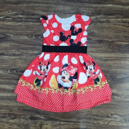Vestido Vermelho Minnie Infantil