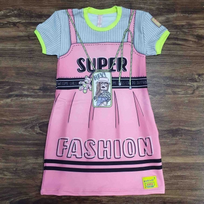 Vestido Rosa Super Fashion Infantil