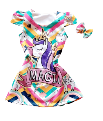 Vestido Temático Unicornio Infantil
