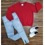 Blusa Vermelha com Calça Jeans Infantil