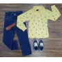 Camisa Polo Raio com Calça Infantil