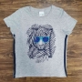 Camiseta Cinza Lion Infantil