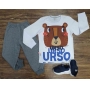 Camiseta Urso com Calça Moletom Infantil