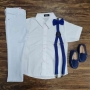 Conjunto Branco Calça Batizado Royal Infantil