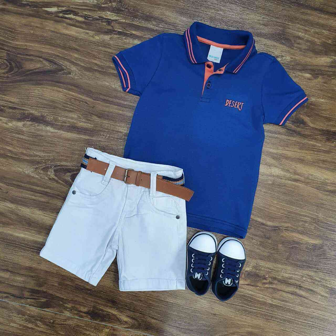 Bermuda com Camisa Polo Infantil