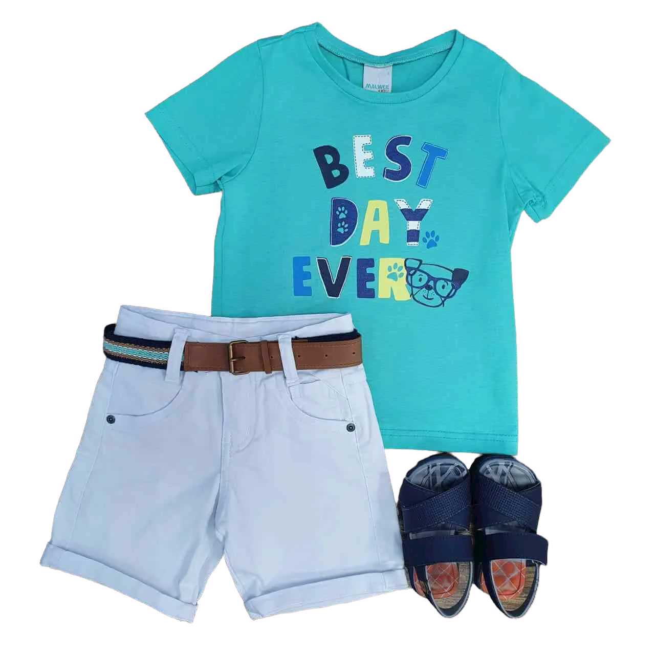 Bermuda com Camiseta Best Day Infantil