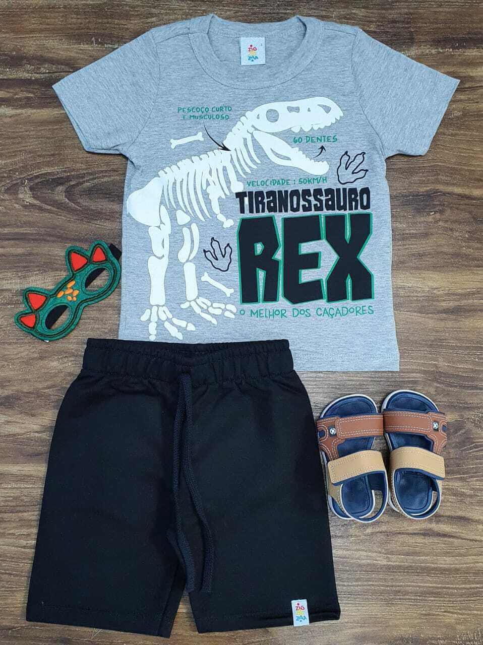 Bermuda com Camiseta Rex Infantil