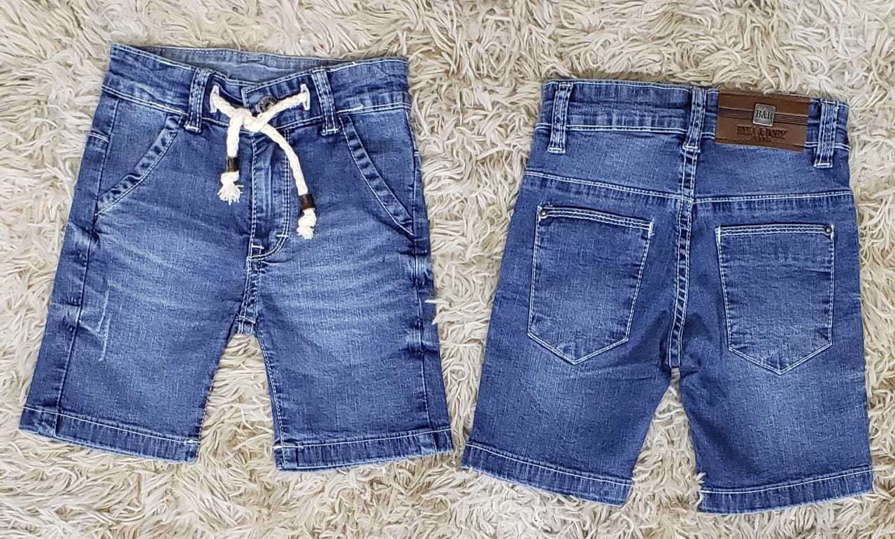 Bermuda Jeans com Cordão