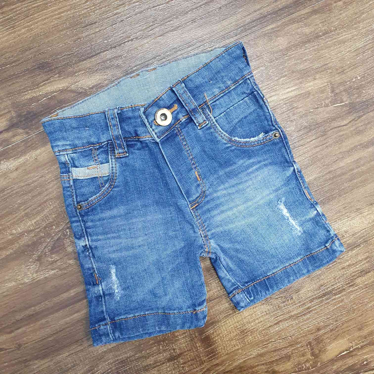 Bermuda Jeans com Detalhes Infantil