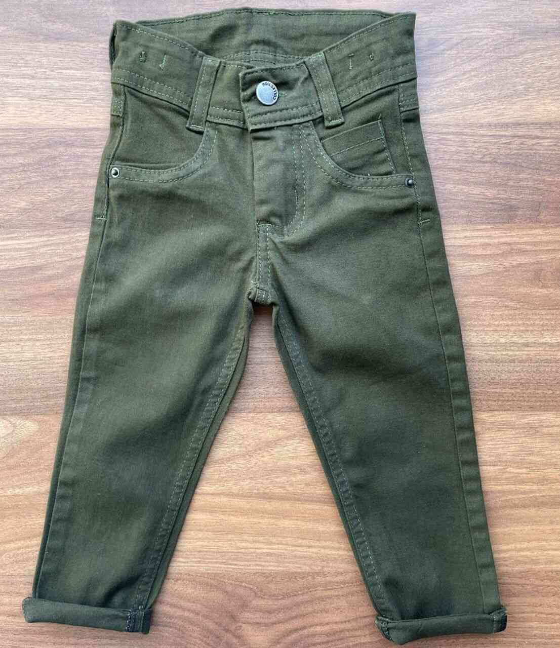 Calça Jeans Verde Musgo Infantil