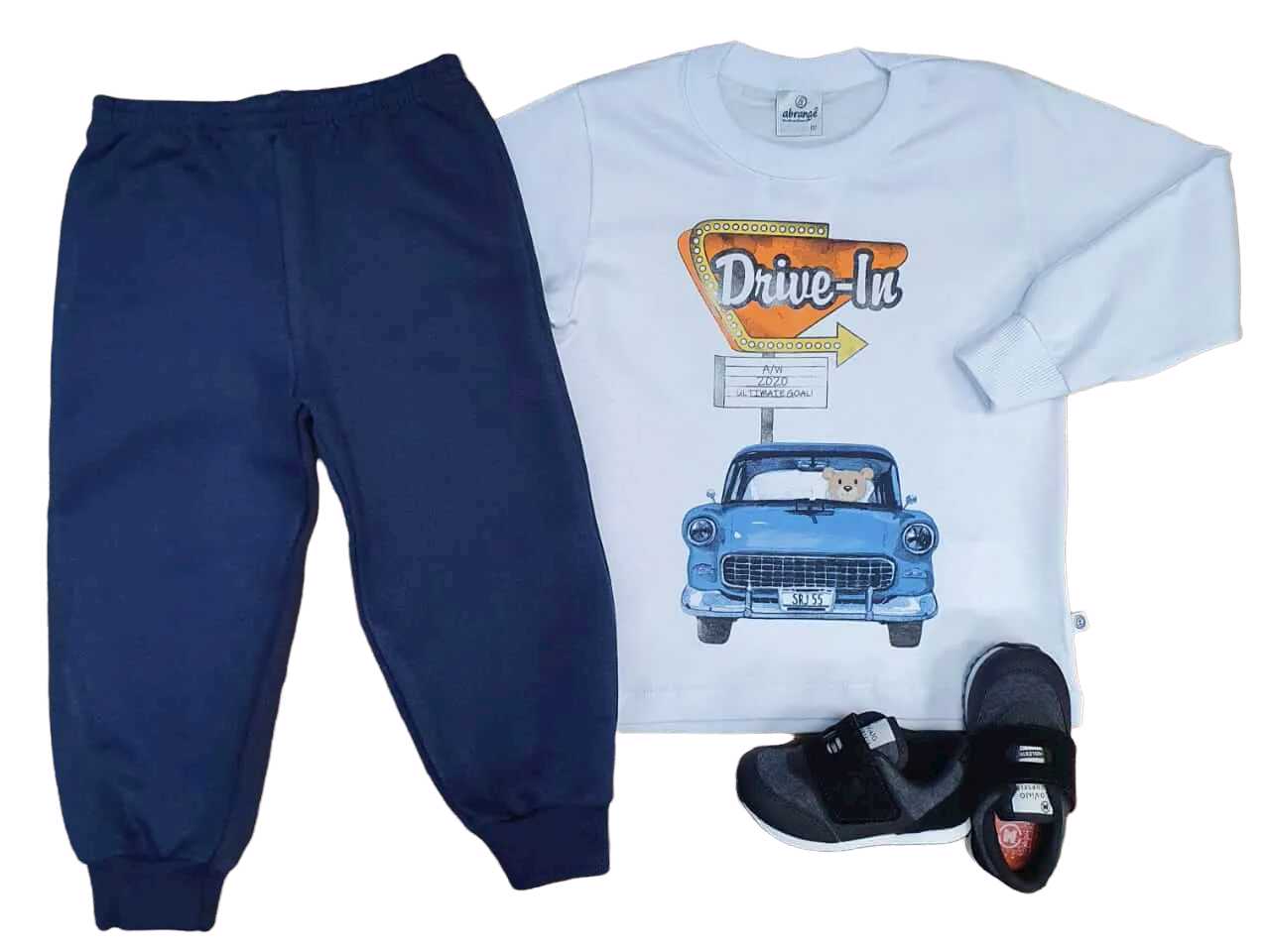 Calça Moletom com Camiseta Drive-In Infantil