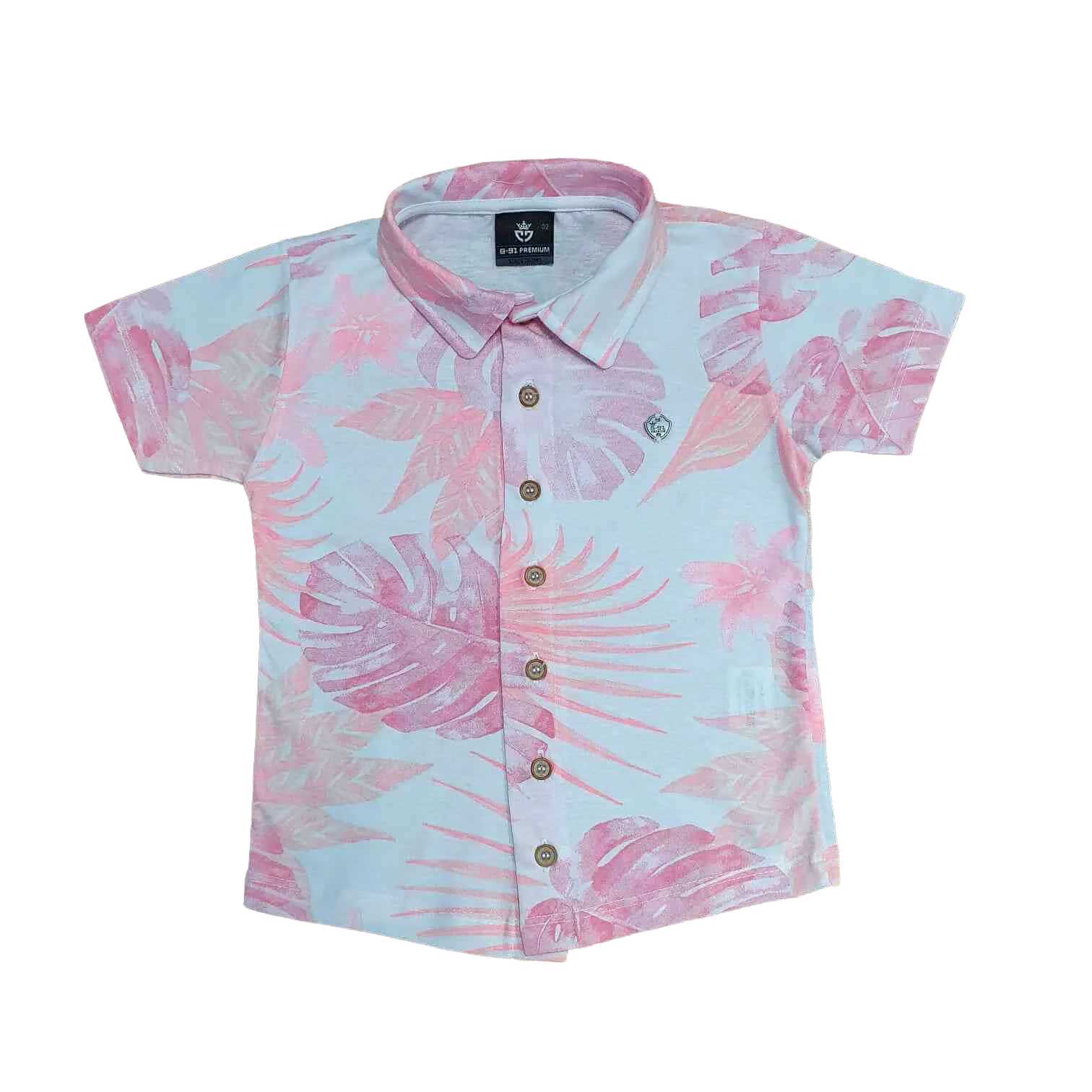 Camisa Floral Rosa Infantil