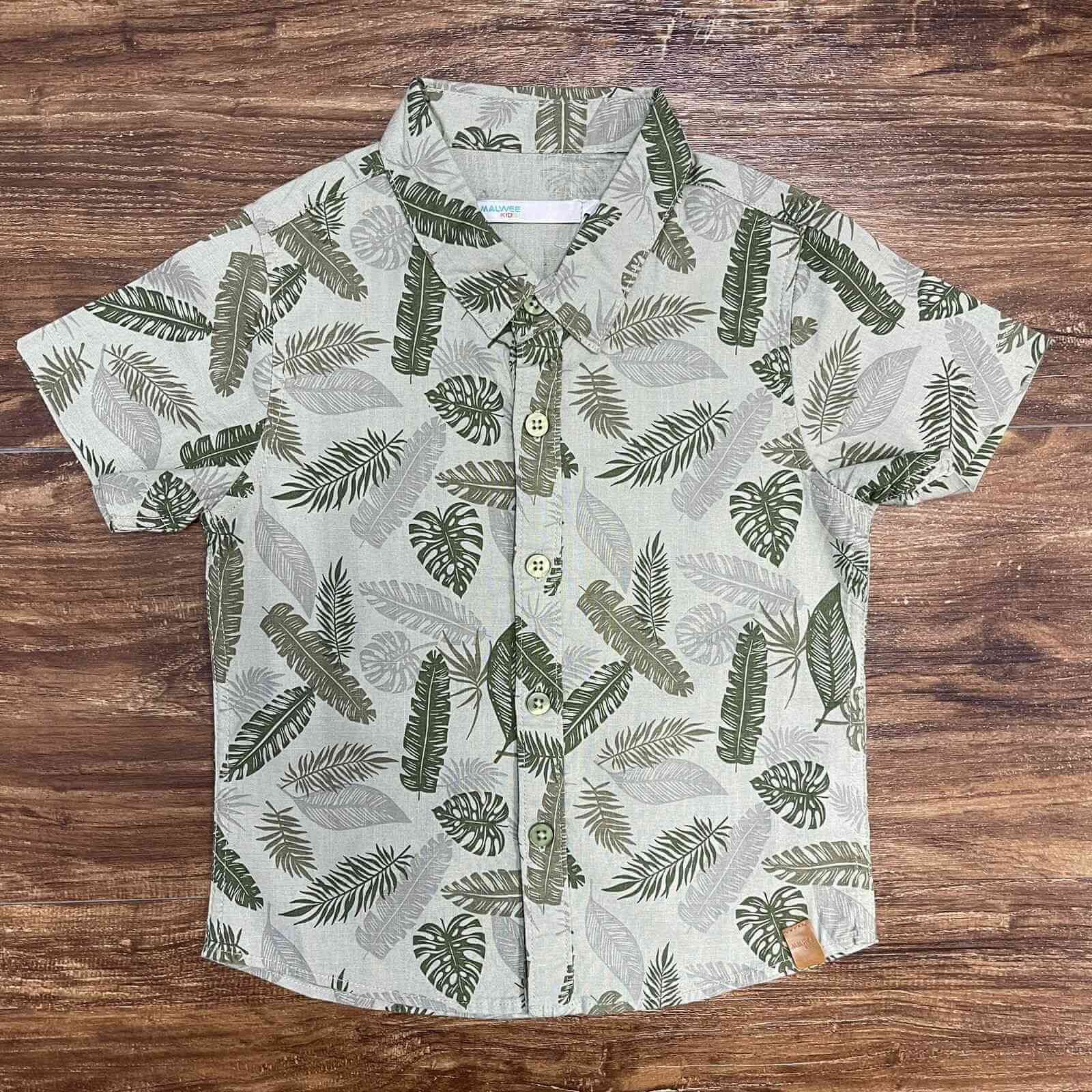 Camisa Floral Verde Infantil