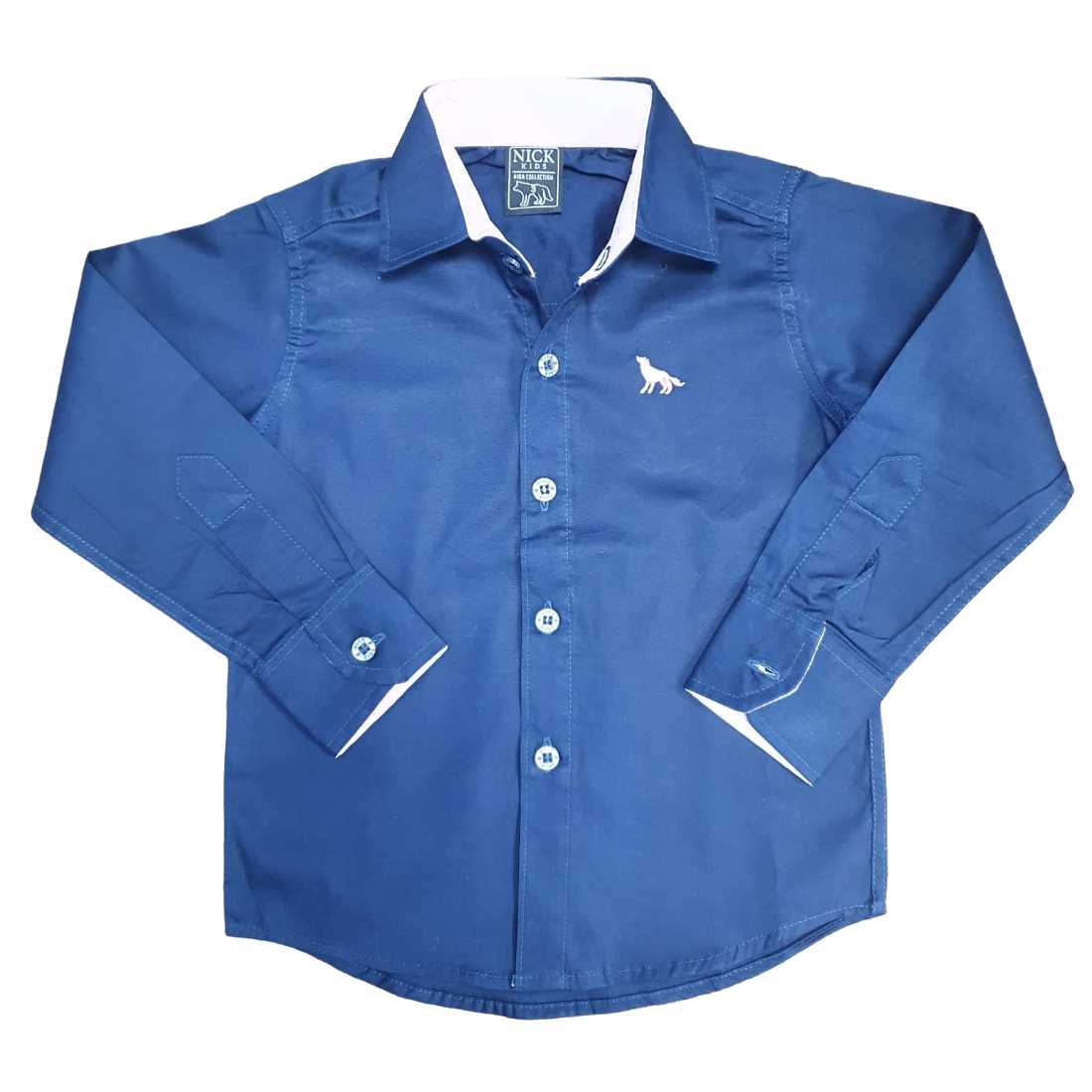 Camisa Manga Longa Infantil Azul Marinho