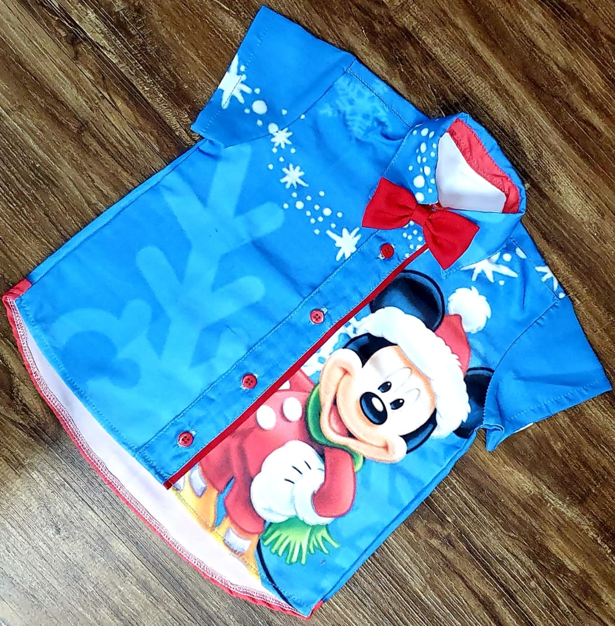Camisa Mickey Natal Infantil