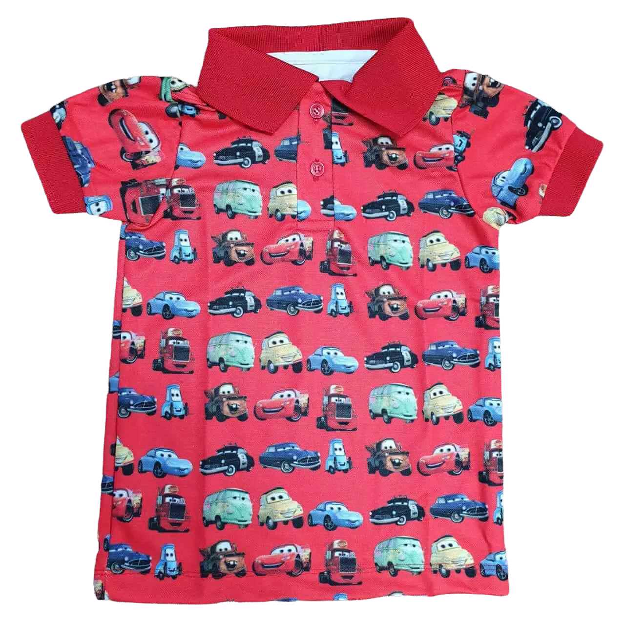 Camisa Polo Carros Infantil