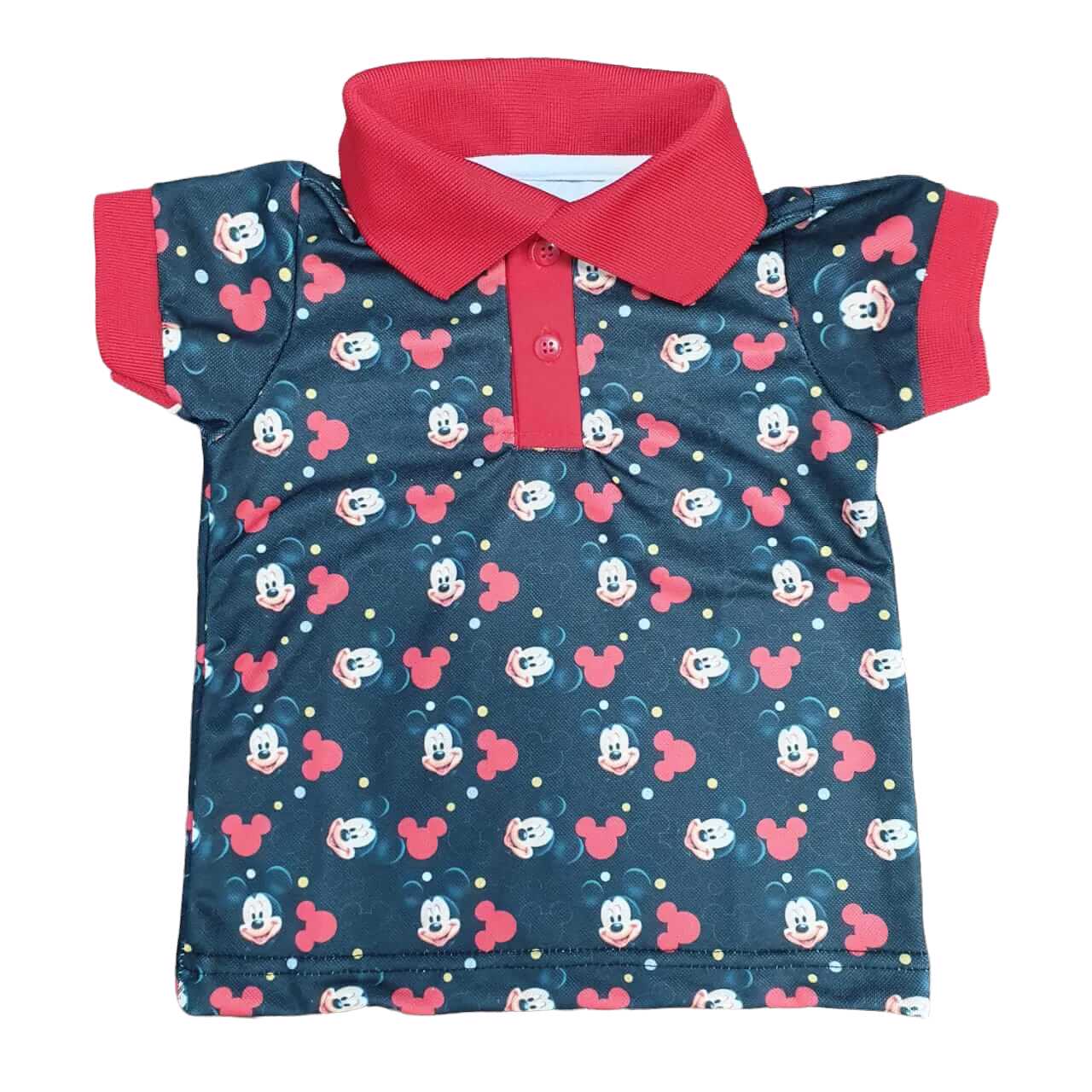 Camisa Polo Mickey Preta Infantil  - Lojinha da Vivi