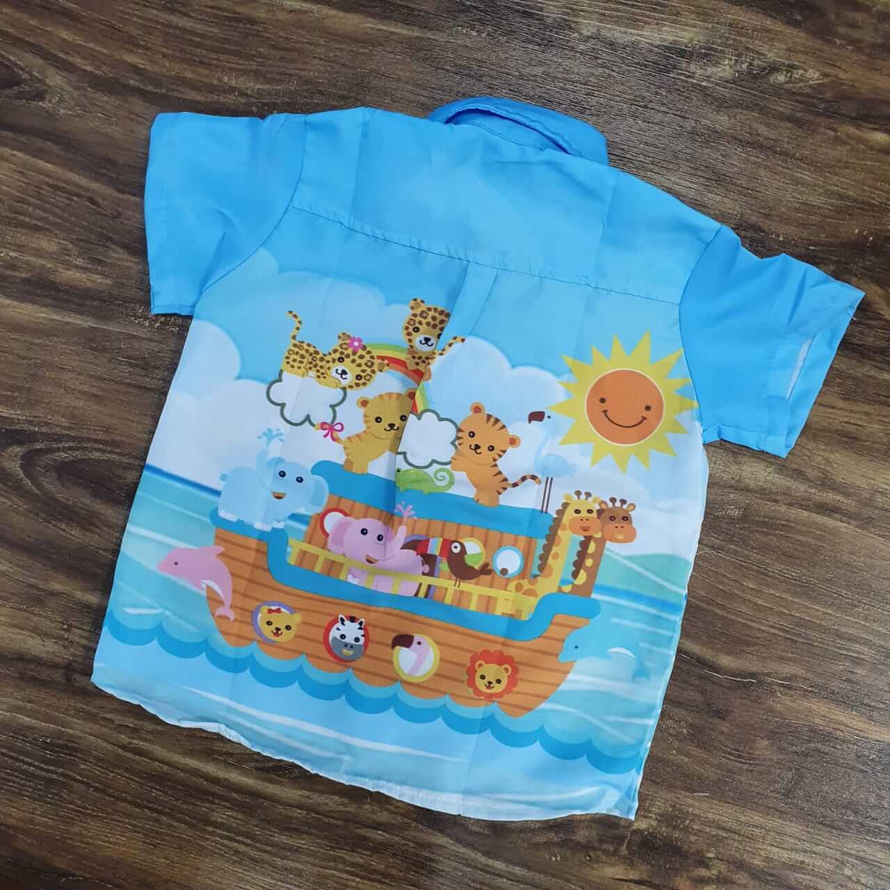 Camisa Social Arca de Noé Infantil