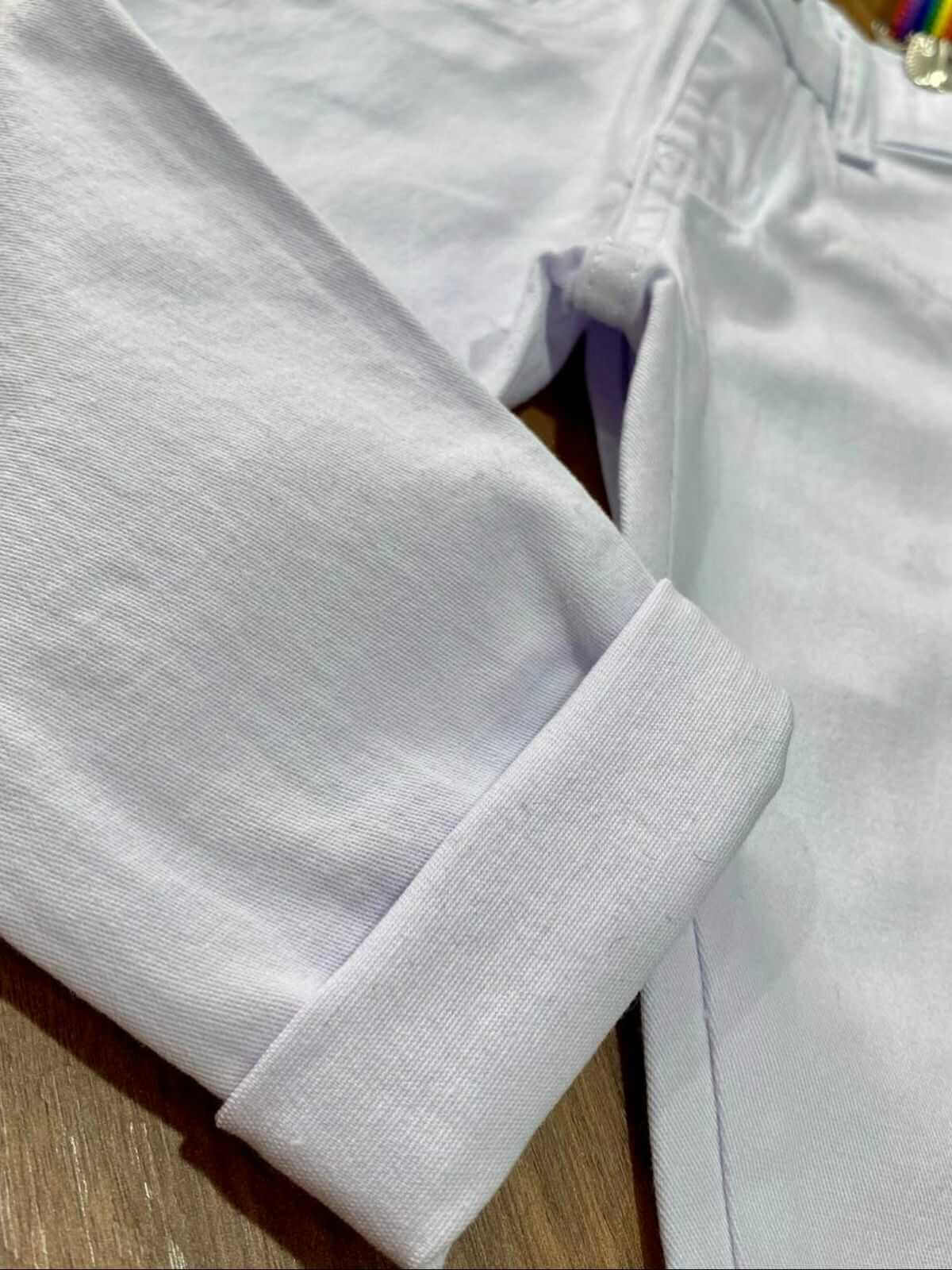 Camisa Social Manga Longa com Calça Branca Infantil