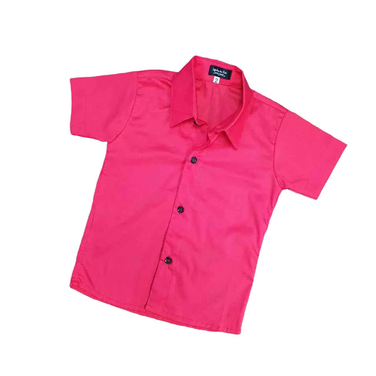 Camisa Vermelha Manga Curta Infantil  - Lojinha da Vivi