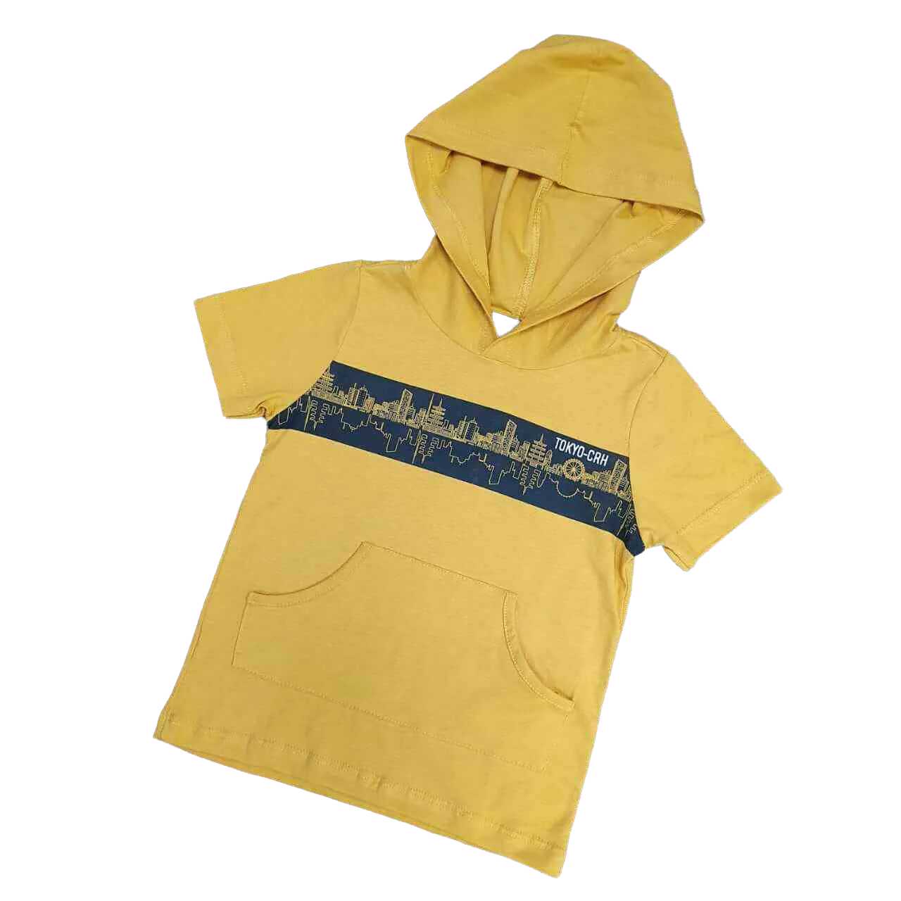 Camiseta Amarela com Capuz Infantil