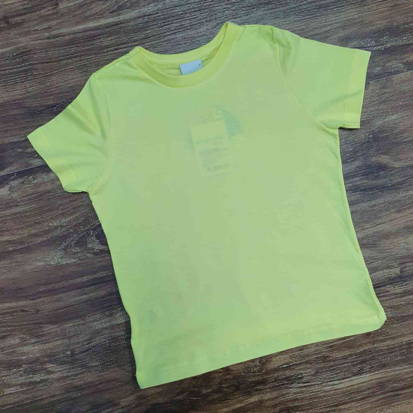Camiseta Amarelo Neon Infatil